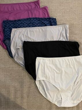 Hanes Cool Comfort Briefs Panties Underwear Women's US Size 10/XXXL 6 Pack